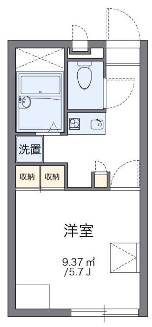 レオパレスみやび(1K/2階)の間取り写真