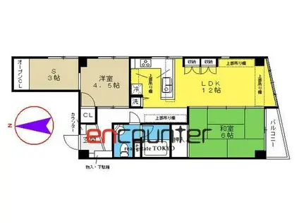 ニッコンビル(2SLDK/8階)の間取り写真