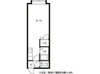 フロンティアKIII(1K/3階)の間取り写真
