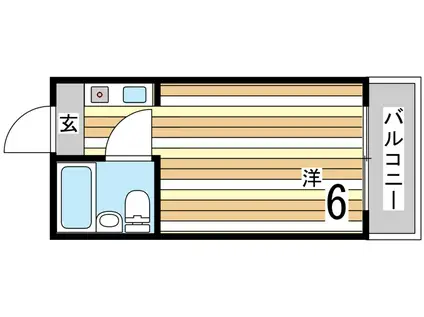 ダイドーメゾン御影II(ワンルーム/5階)の間取り写真