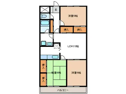 パークトモエ・7(3LDK/2階)の間取り写真