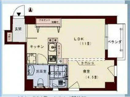 コリドールLIVE(1LDK/2階)の間取り写真