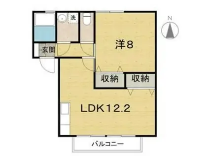 セジュール七番館(1LDK/2階)の間取り写真