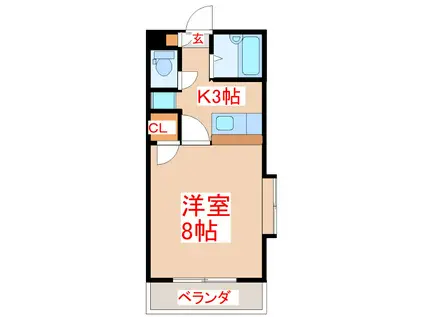 エルドミール(1K/3階)の間取り写真