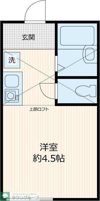 メゾン追浜(ワンルーム/2階)の間取り写真