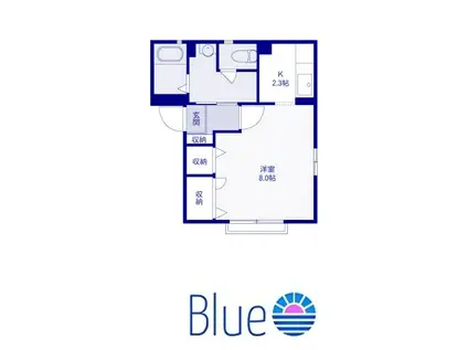 ヴェルデ茅ヶ崎(1K/2階)の間取り写真