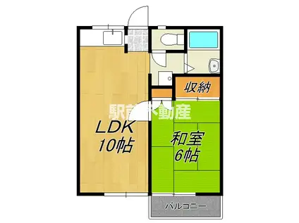 バディ館(1LDK/2階)の間取り写真