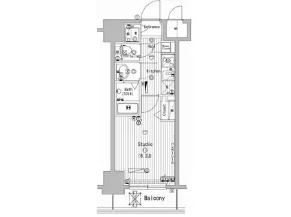 グランド・ガーラ横濱万世町(1K/8階)の間取り写真