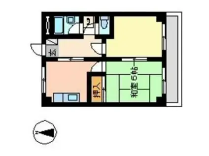 宮前マンション(2DK/3階)の間取り写真