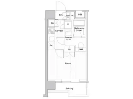 PREMIUM CUBE大森DEUX(1K/6階)の間取り写真