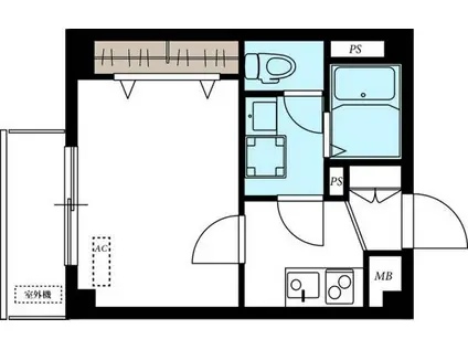 リブリ・鈴木(1K/1階)の間取り写真