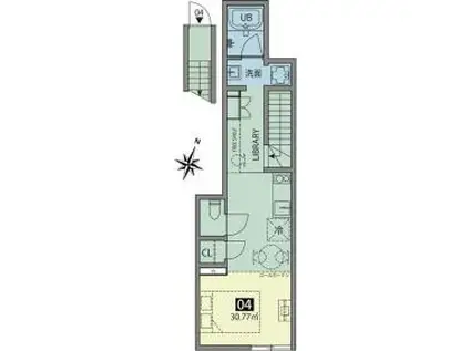 駒込テラス(1DK/2階)の間取り写真