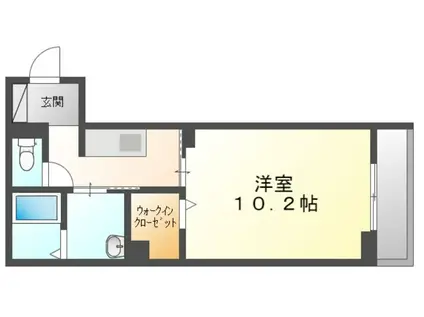 モンターニュ(1K/3階)の間取り写真