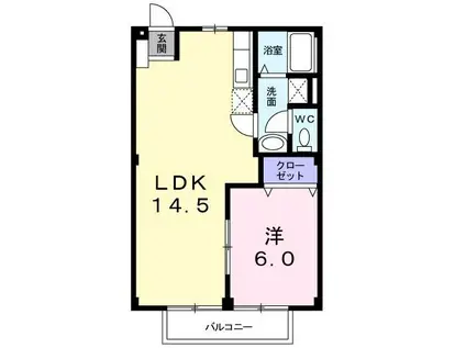 サテライト渋谷(1LDK/2階)の間取り写真