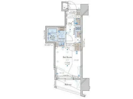 コンシェリア大崎 (1K/9階)の間取り写真