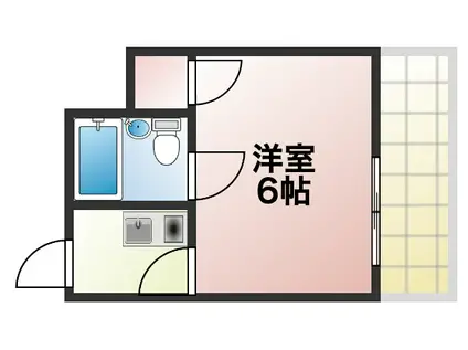 ライズ芦原橋(1K/4階)の間取り写真