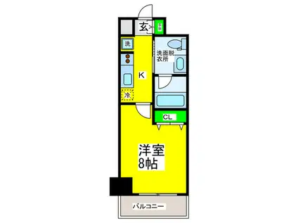 グルーヴ日本橋(1K/11階)の間取り写真