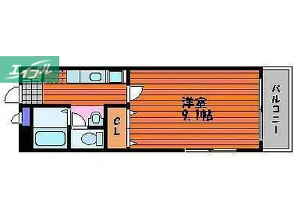 タイショウ7ビル(1K/7階)の間取り写真