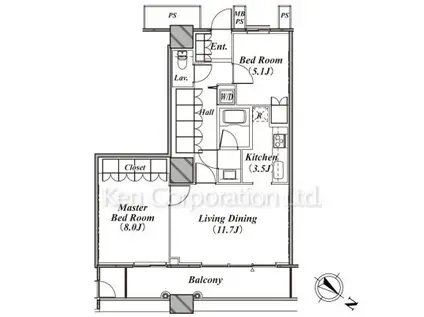 THE TOKYO TOWERS(2LDK/26階)の間取り写真