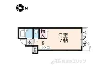 アークみささぎ(ワンルーム/2階)の間取り写真