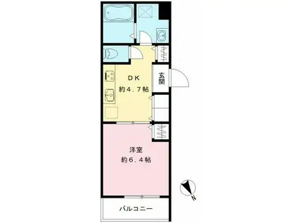 ルリエ目黒中央町(1LDK/1階)の間取り写真