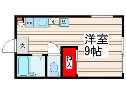 ドウ プリムローズ(ワンルーム/1階)の間取り写真