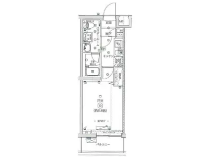 スクエアシティ横浜フェルクルール(1K/1階)の間取り写真