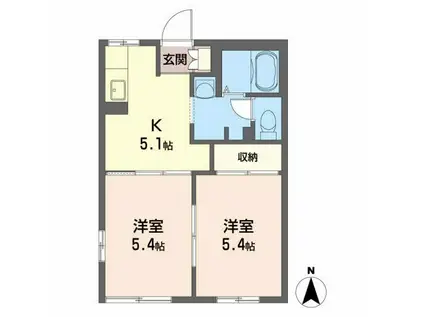 ディアスT&Y A(2K/1階)の間取り写真