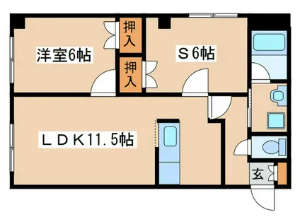 エルムハイツ(1SLDK/3階)の間取り写真