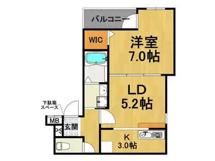 フジパレス尼崎立花2番館(1LDK/2階)の間取り写真