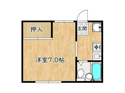 暁21 0号館(1K/1階)の間取り写真