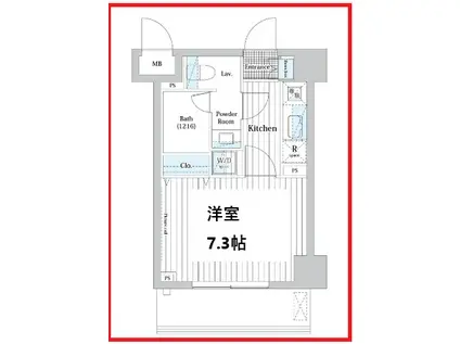 エル・ベース押上サウス(1K/5階)の間取り写真