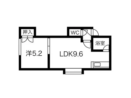 SPハイム(1LDK/2階)の間取り写真
