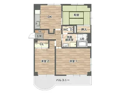 LCM谷中マンション(3DK/3階)の間取り写真