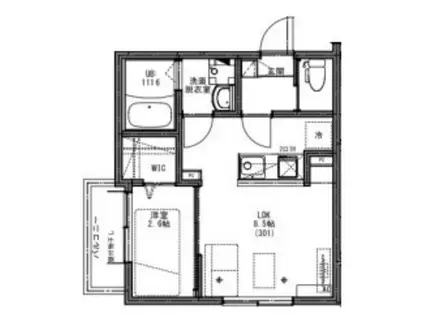 KEIAIRESIDENCE西八王子3(1LDK/3階)の間取り写真