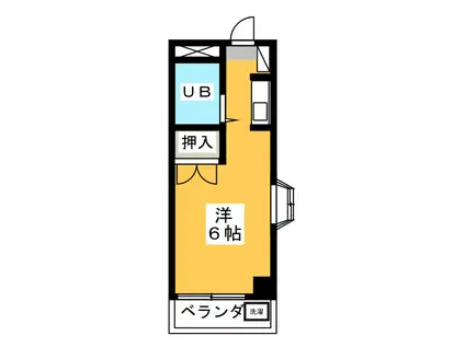 ジュネスハイム(ワンルーム/4階)の間取り写真