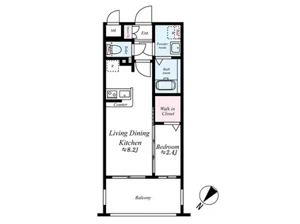 グランフォーレ博多駅東プレミア(1LDK/11階)の間取り写真