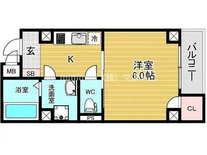 LCL大国(1K/2階)の間取り写真