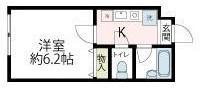 VILLA 510 NO.5(1K/2階)の間取り写真