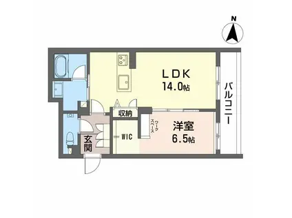 シャーメゾンステージ津駅前(1LDK/3階)の間取り写真