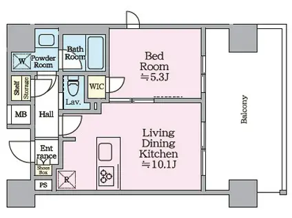 ルフレグランデ川崎ドゥーエ(1K/9階)の間取り写真