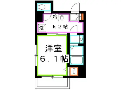 ライトアップ吉祥寺(1K/3階)の間取り写真