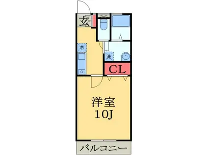 アルシオンA棟(1K/3階)の間取り写真