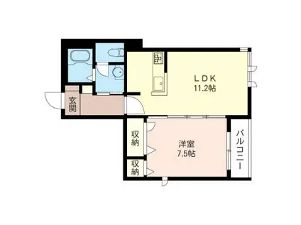 アクアリオ(1LDK/3階)の間取り写真