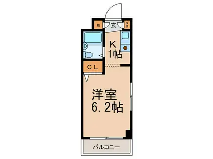 大盛ビル(1K/3階)の間取り写真