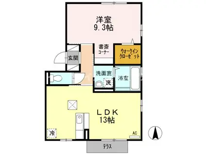 グレースガーデン(1LDK/2階)の間取り写真