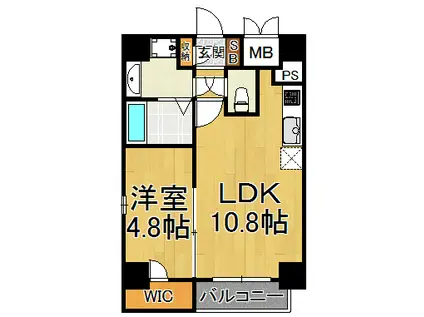 セレニテ甲子園1号棟(1LDK/5階)の間取り写真