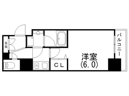 KAISEI神戸海岸通(1K/6階)の間取り写真