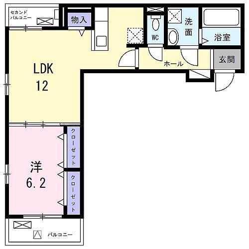 K.N.HARMONY(1LDK/3階)の間取り写真