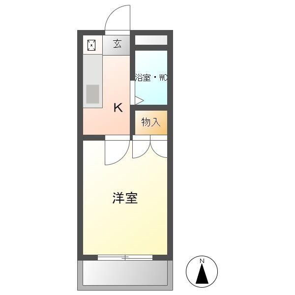 NF GRAN 高畑(1K/3階)の間取り写真